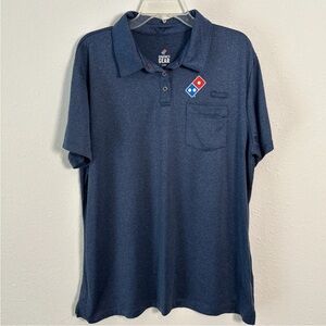Dominos Gear Polo Shirt Men’s XL Blue Work Employee Uniform Short Sleeve Pocket